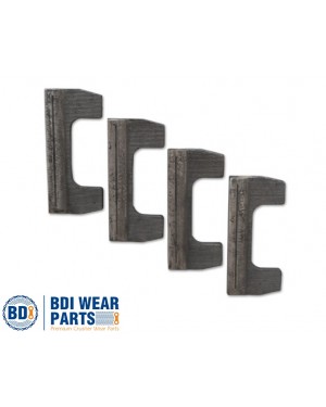 cast steel segments for rubber blades